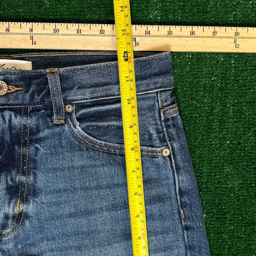 KanCan Denim Shorts High Waisted Cuffed Hem Medium Wash Blue Size 3 / 25 - Picture 7 of 9